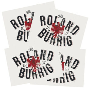 Stickerpaket "Roland Bürrig" Weiß A7 20 Stück